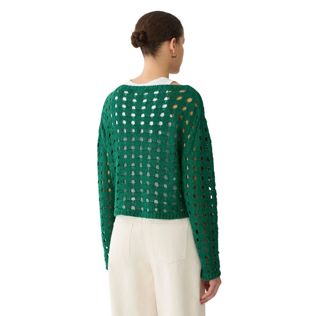 Basket Stitch Bateau Neck Sweater