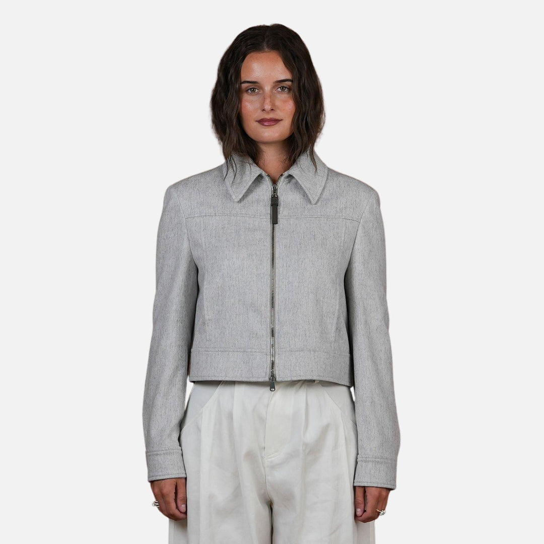 Flannel Zip Front Jacket