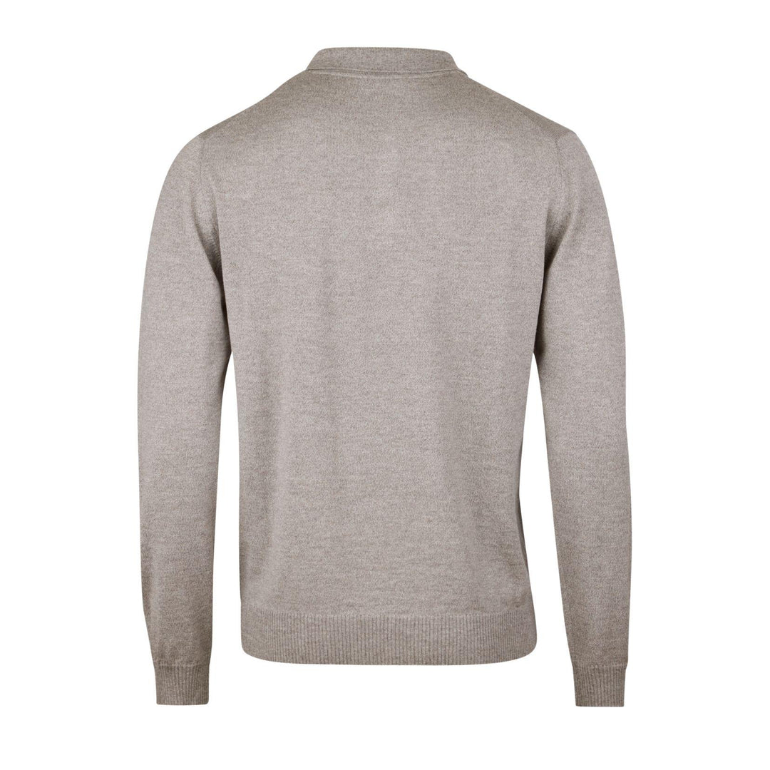 Beige Merino Wool Polo Shirt