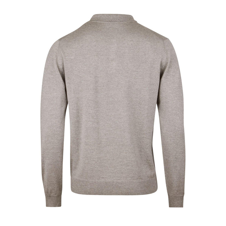 Beige Merino Wool Polo Shirt