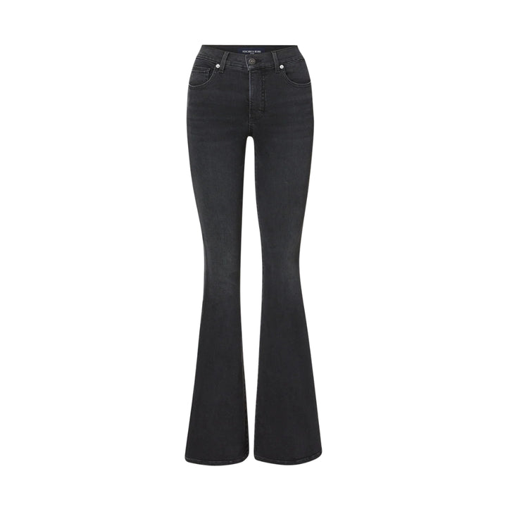 Beverly Mid-Rise Skinny-Flare Jean in Washed Onyx
