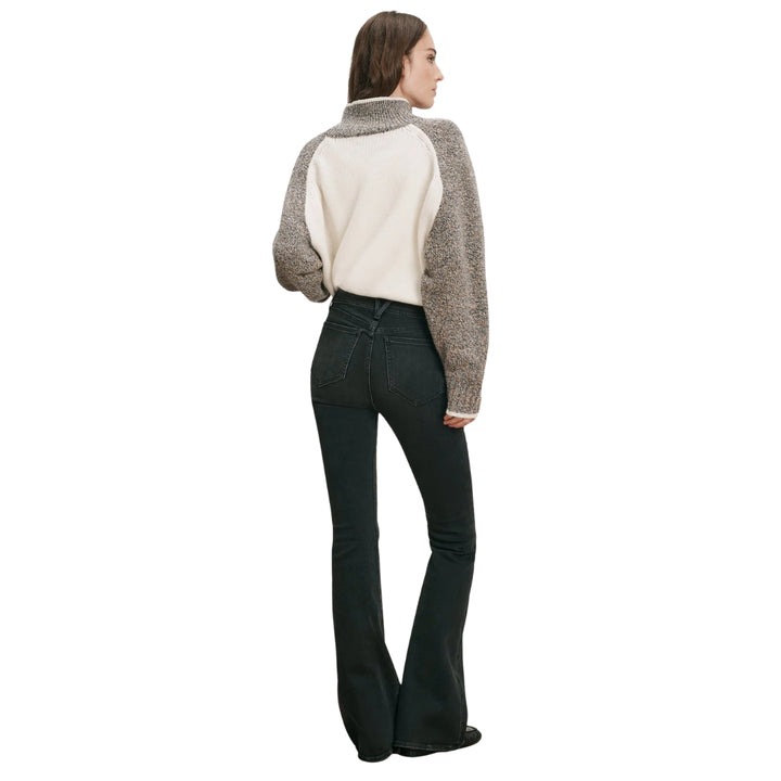 Beverly Mid-Rise Skinny-Flare Jean in Washed Onyx