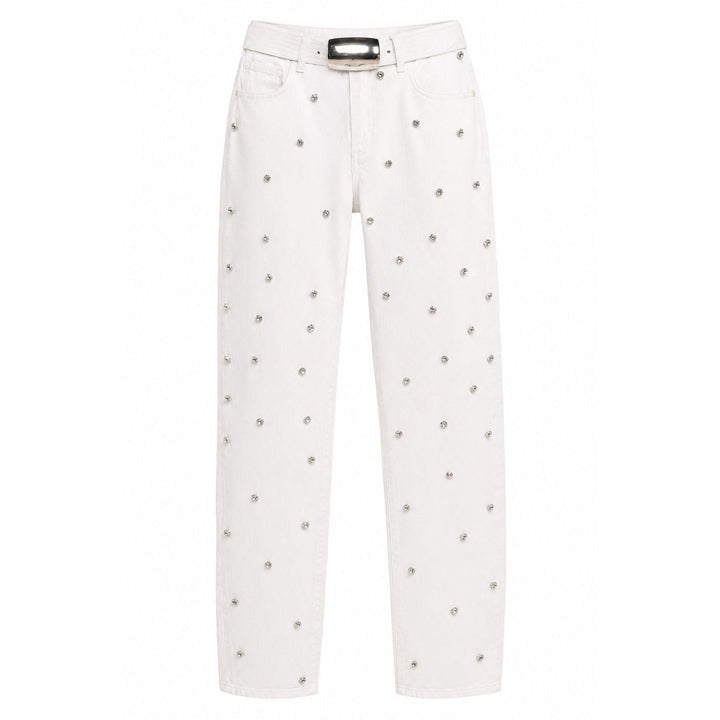 Bex Embellished Rodeo Jean in Blanc