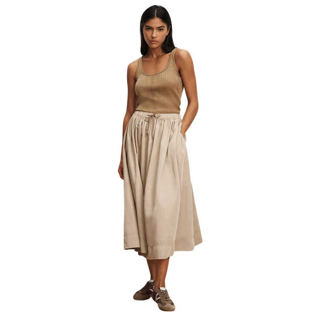 Birke Knit Tank in Dark Khaki