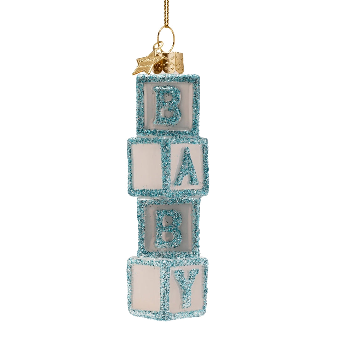 Blue Baby Blocks Ornament