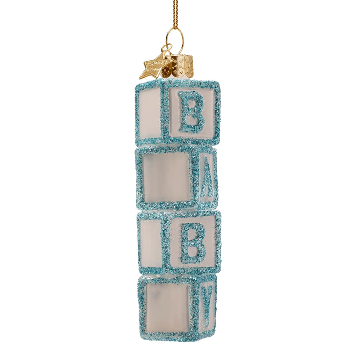 Blue Baby Blocks Ornament