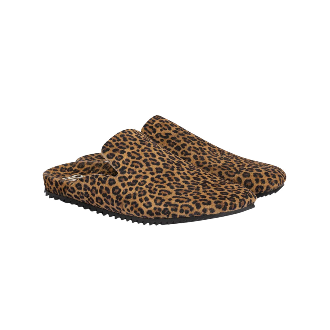 Braidy Mule in Camel Mini Leopard Castoro