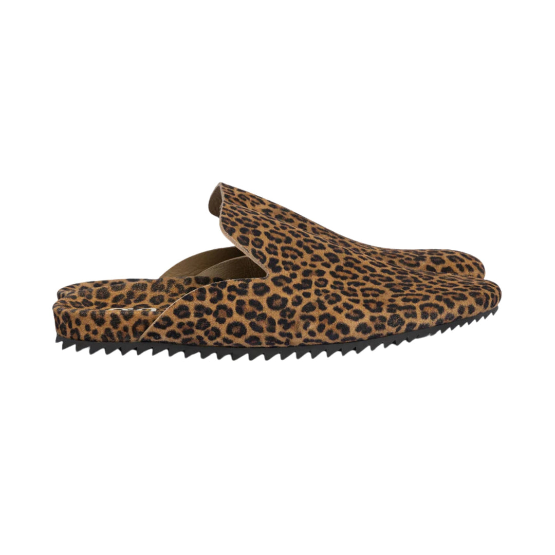 Braidy Mule in Camel Mini Leopard Castoro
