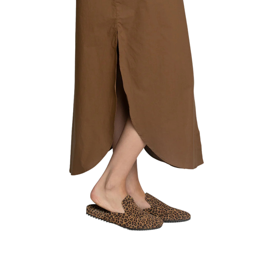 Braidy Mule in Camel Mini Leopard Castoro