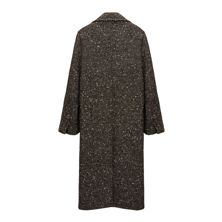 Cozy Attraction Coat in chocolate tweed