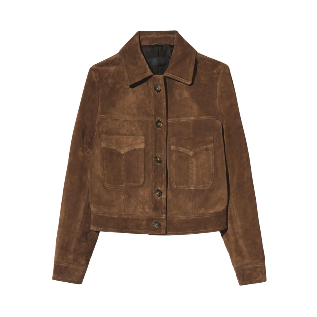 Susannah Suede Jacket in Hazelnut