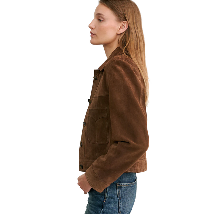 Susannah Suede Jacket in Hazelnut