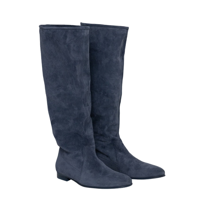 Gintare Boot in Denim Bessie Suede