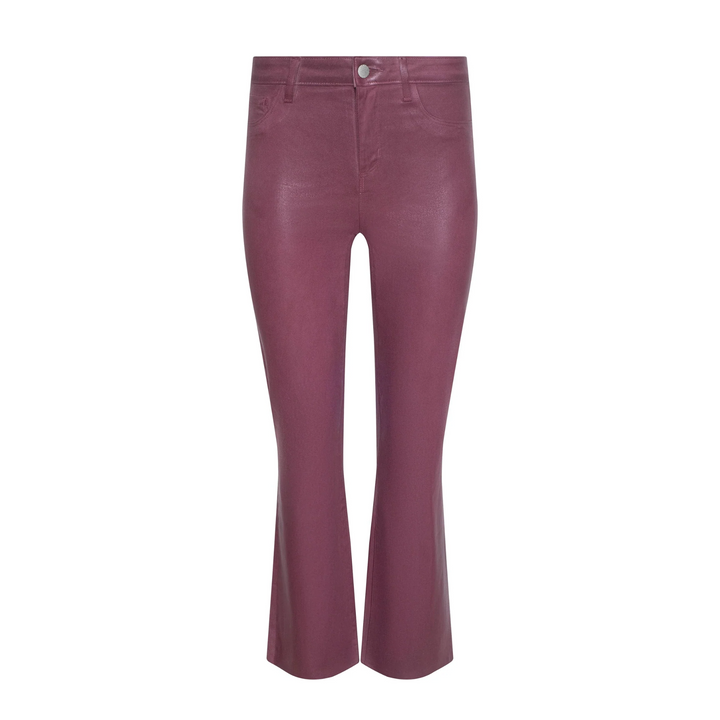 Kendra H/R Crop Flare in Deep Mauve Coated