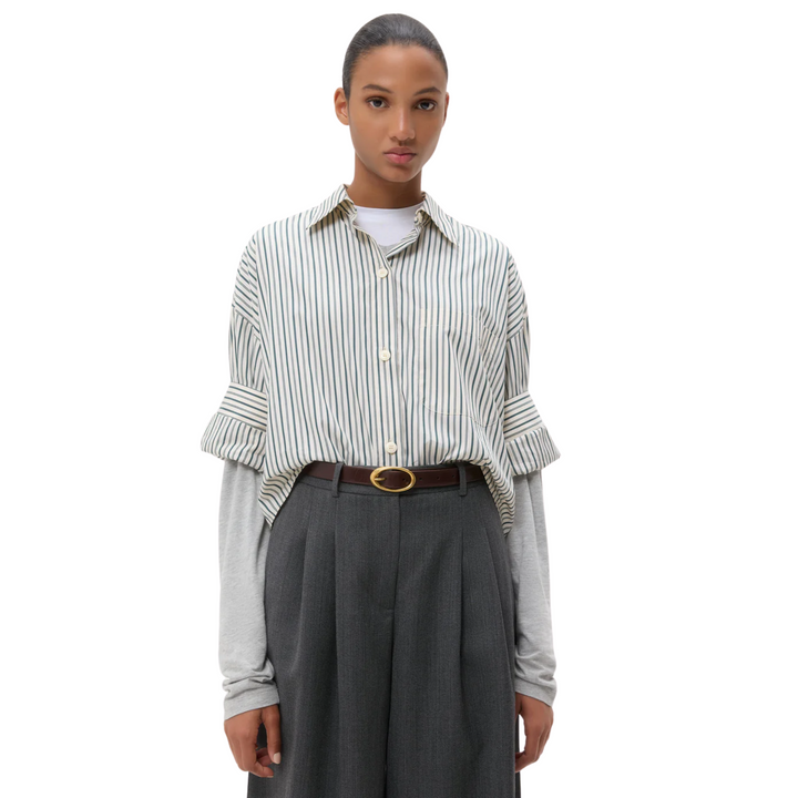 Next Ex In Dancing Striped Cotton Shirting