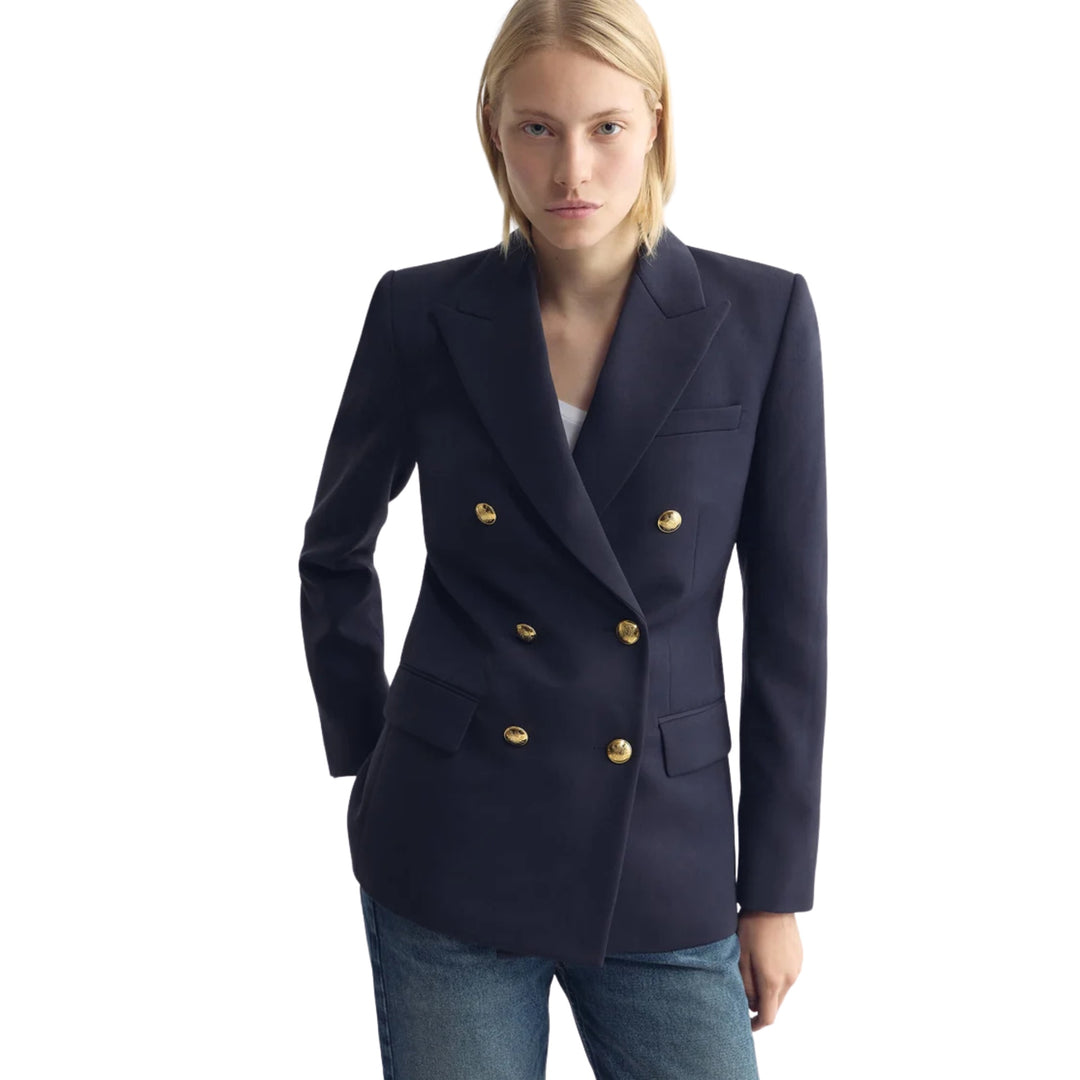 Bruni Double Breasted Jacket in Midnight