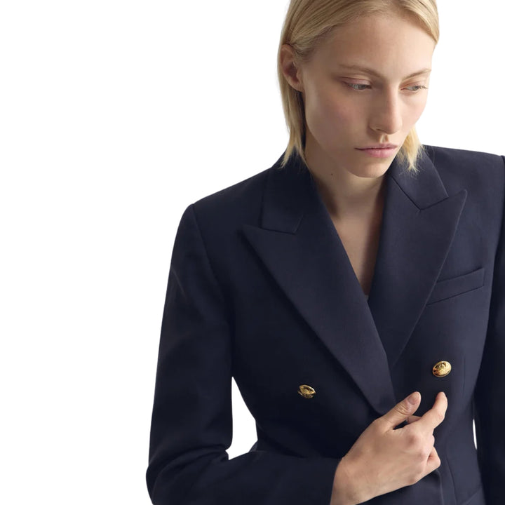 Bruni Double Breasted Jacket in Midnight