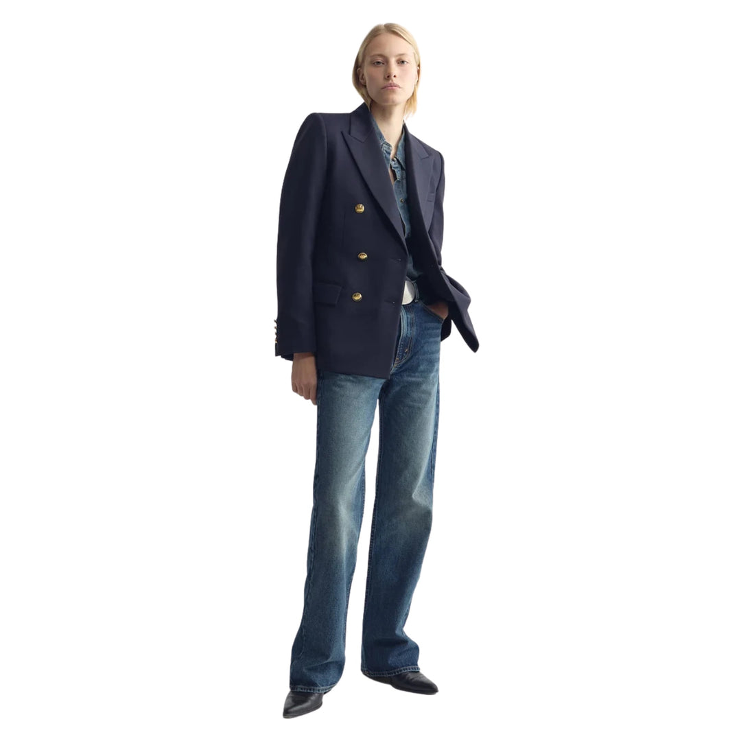 Bruni Double Breasted Jacket in Midnight