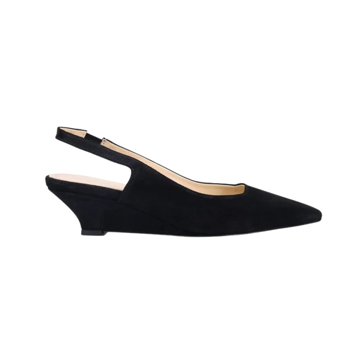 Bryne Wedged Sling Back in Onyx