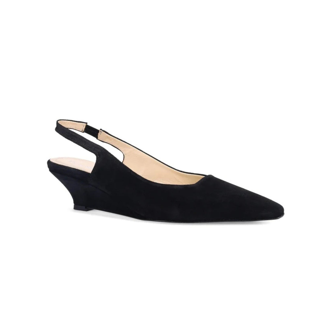 Bryne Wedged Sling Back in Onyx
