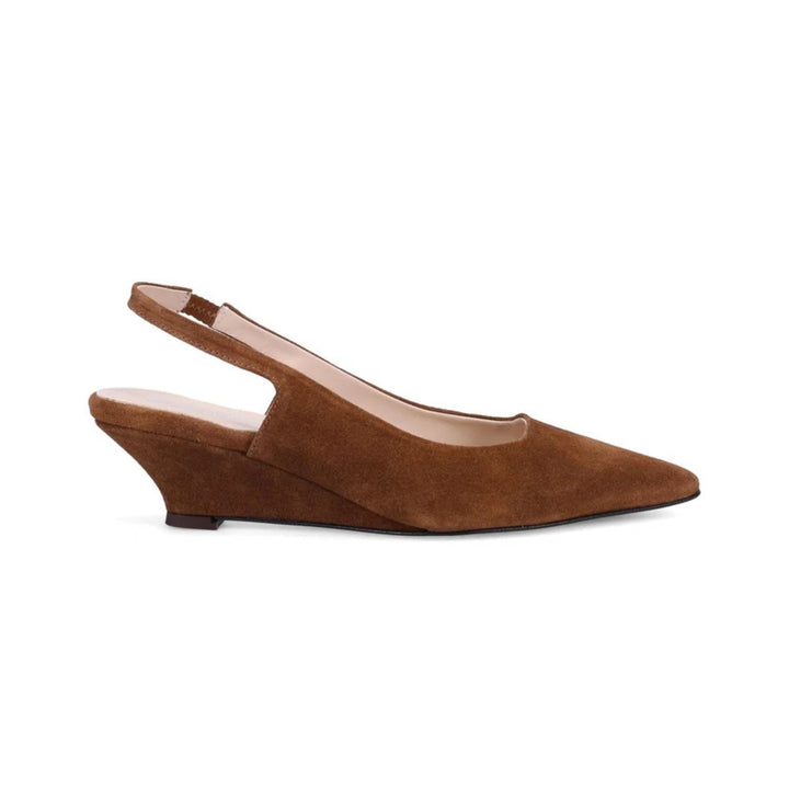 Bryne Wedged Sling Back in Saddle