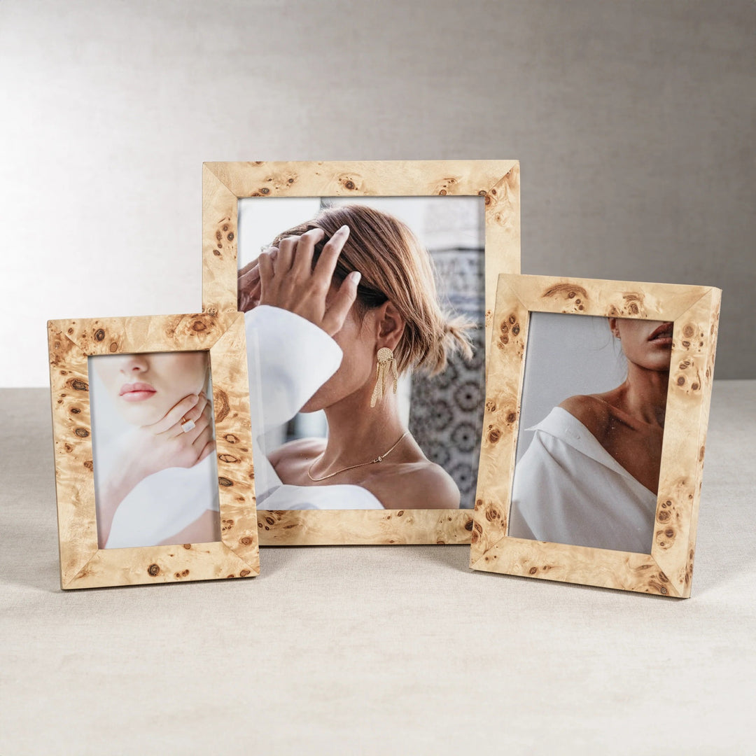 Burlwood Veneer Photo Frame 4x6