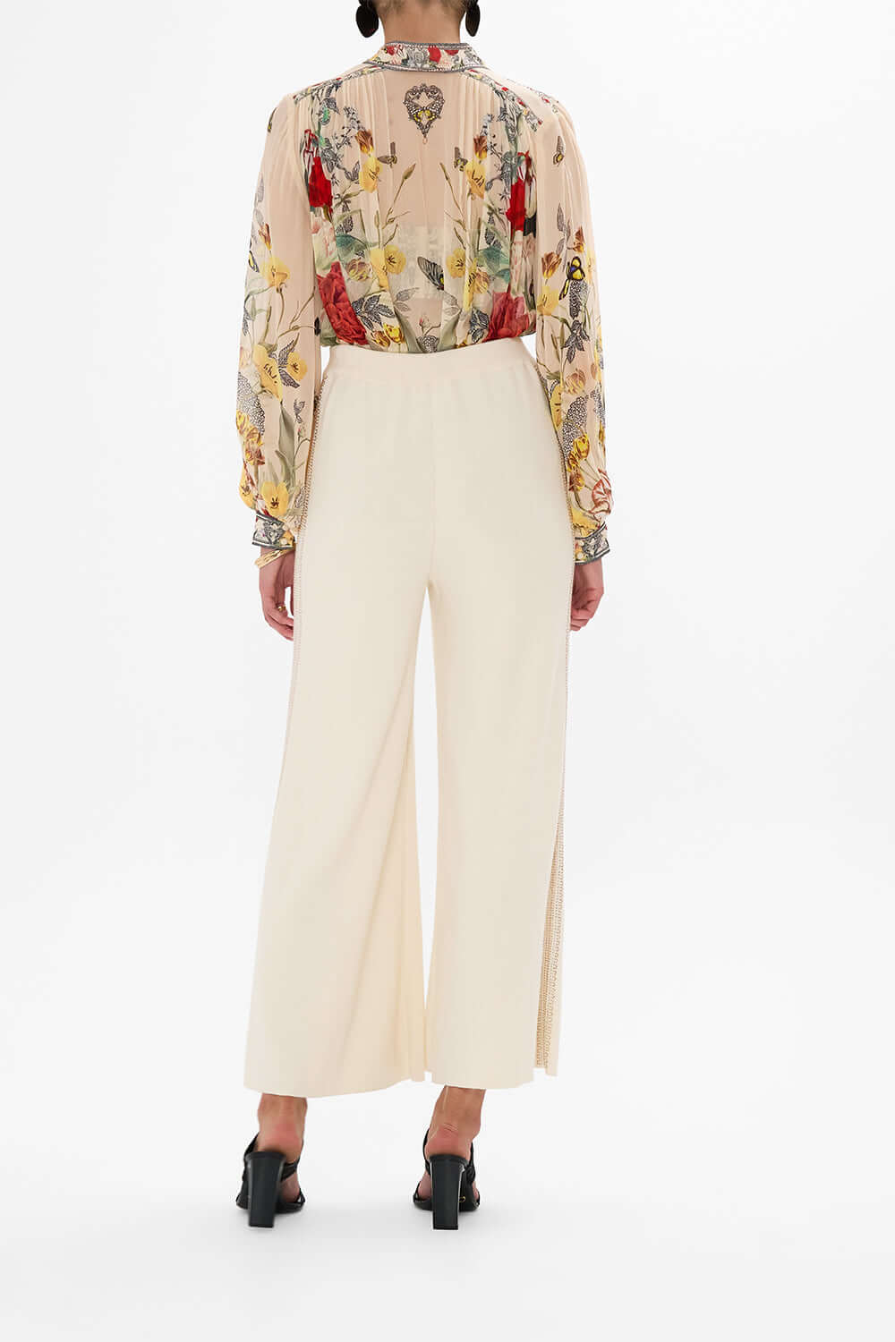 High Neck Button Through Blouse