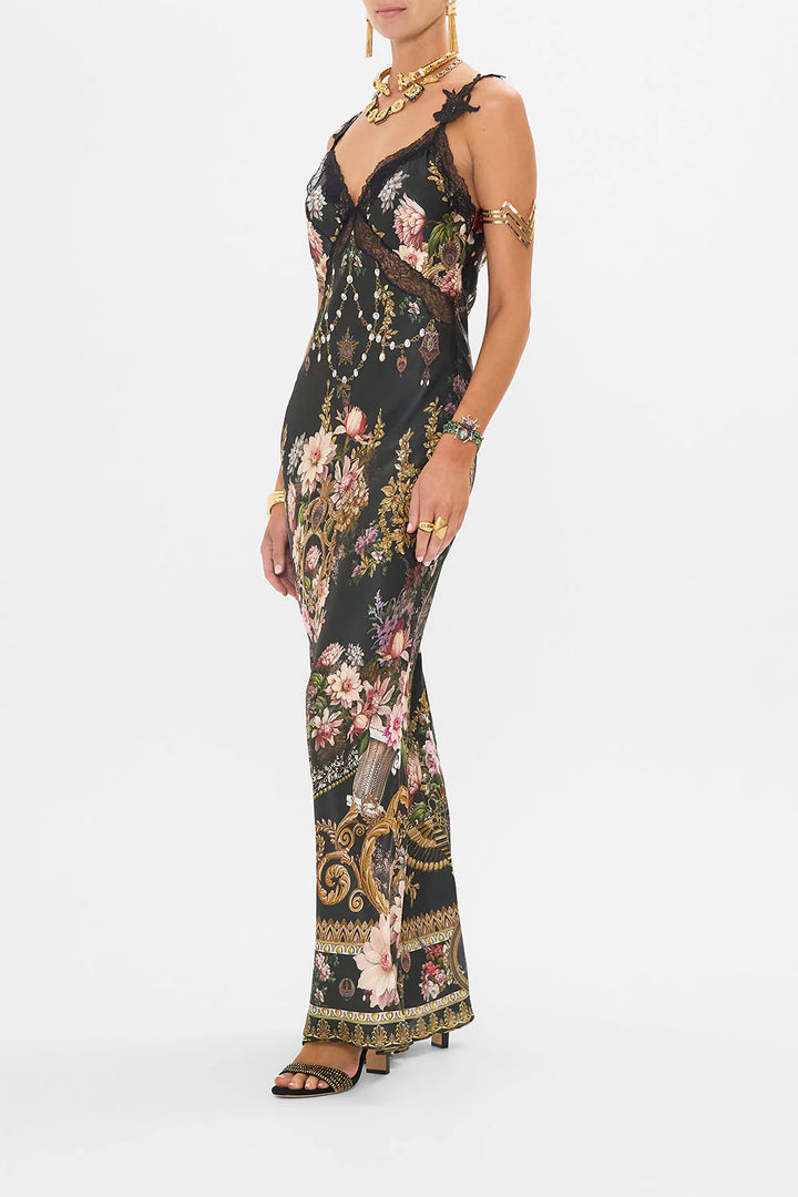 V Neck Bias Slip Dress