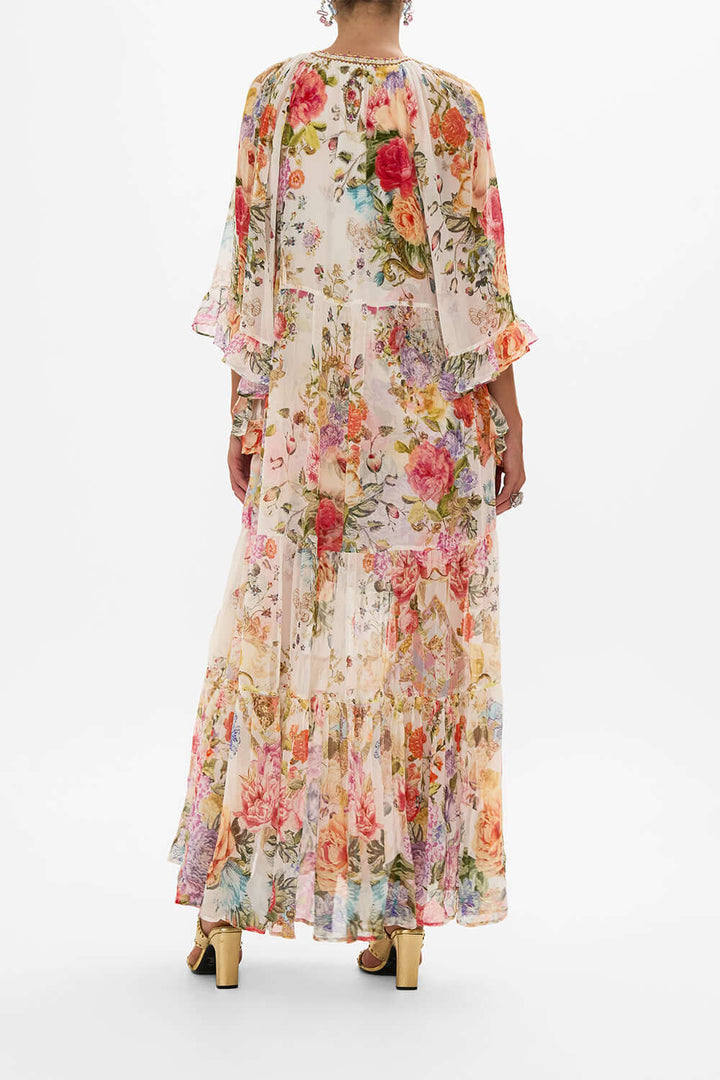 Wide Sleeve Gathered Dress