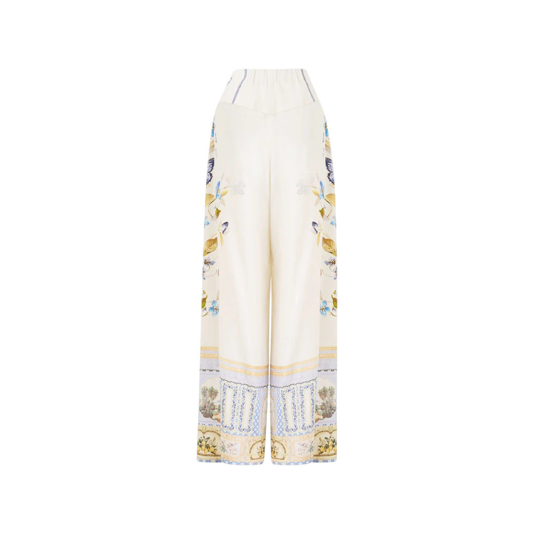 Corset Waist Wide Leg Pant in Botanical Ballads