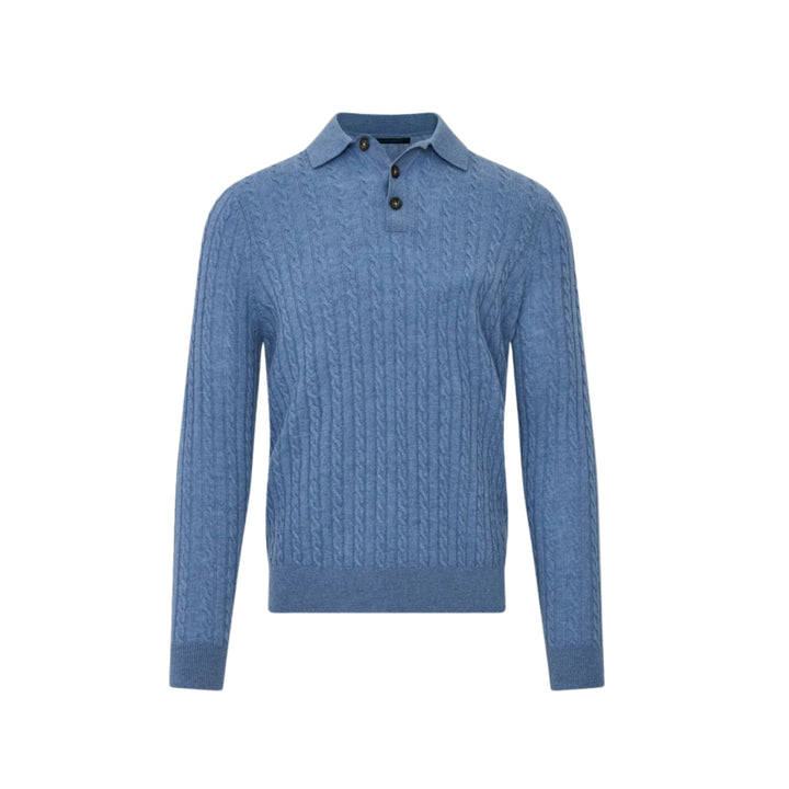 Cable Wool/Cashmere Polo
