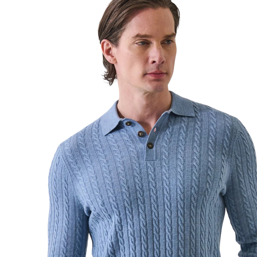 Cable Wool/Cashmere Polo