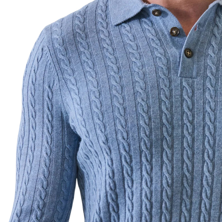 Cable Wool/Cashmere Polo