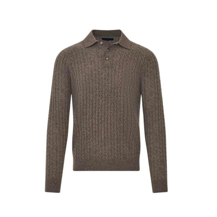 Cable Wool/Cashmere Polo