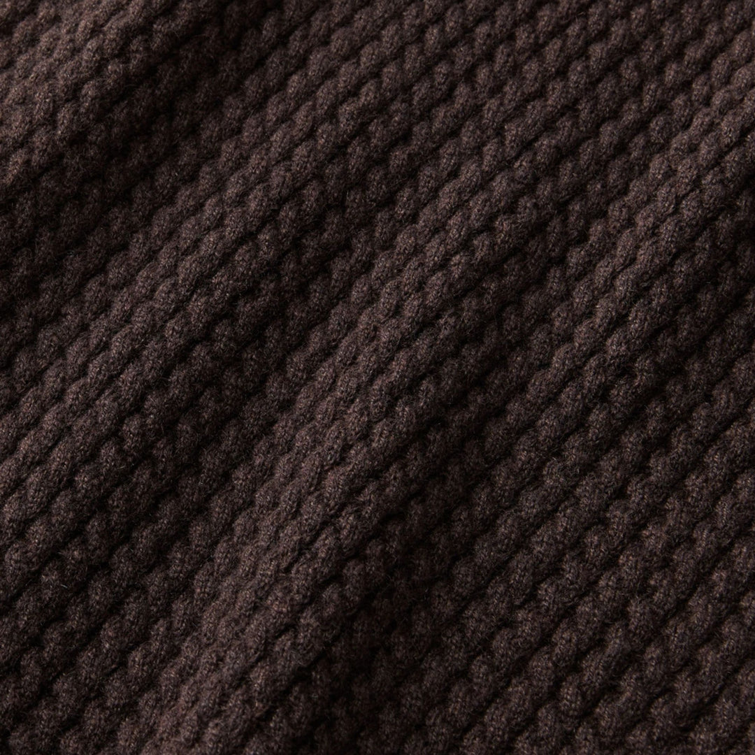 Cabled Pull On Knit Skirt in Truffle