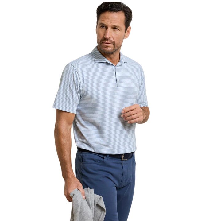 Calvert Crown Flex Cotton Polo in Cloudy Blue