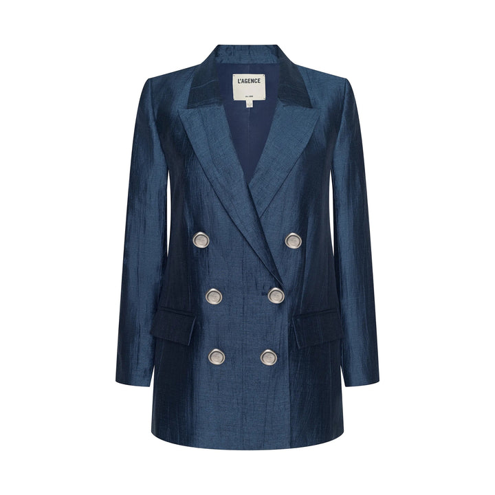 Cambrie Oversized Blazer in Deep Sea Blend