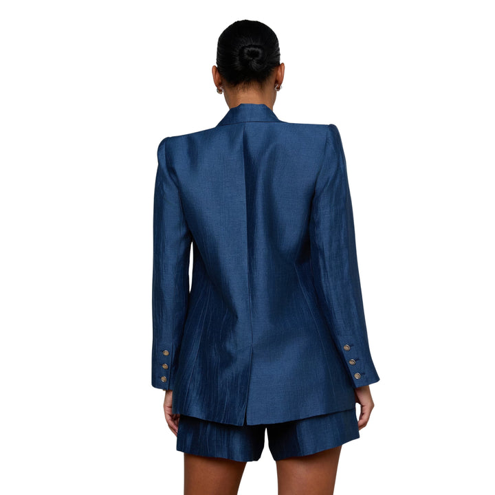 Cambrie Oversized Blazer in Deep Sea Blend