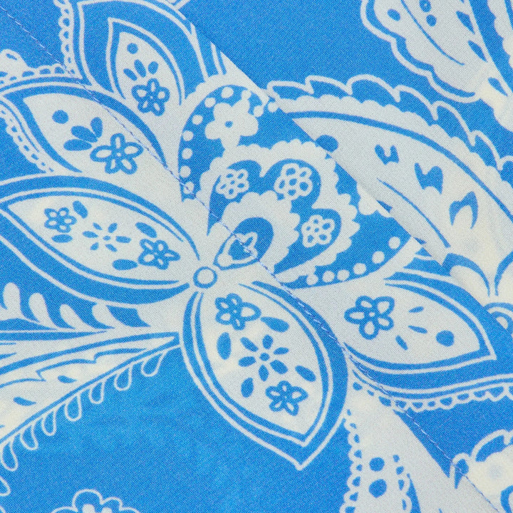 Cameron Long Shirt Dress in Regatta Blue/Ivory 2 Tone Large Paisley