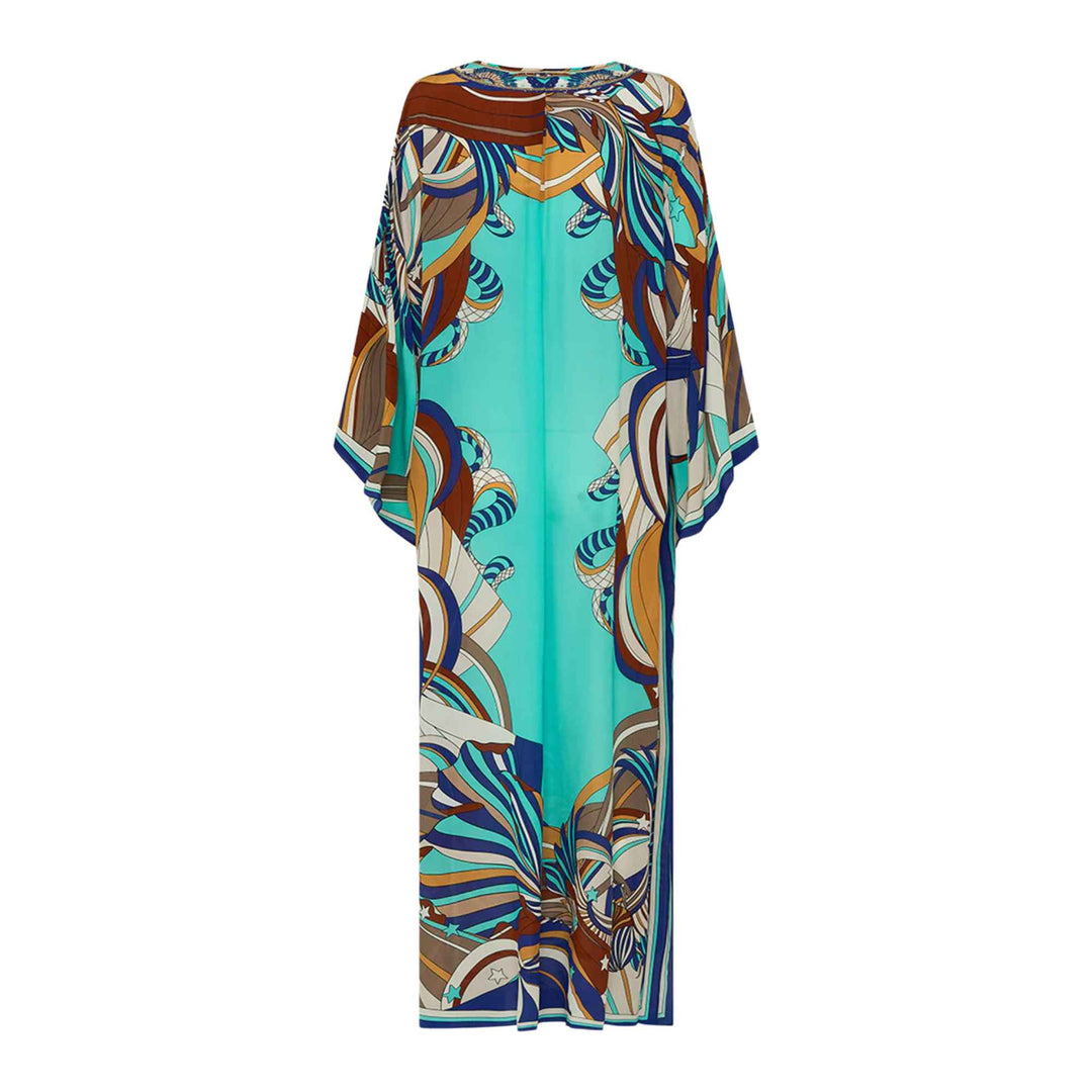 Camilla V Neck Kaftan with Ties