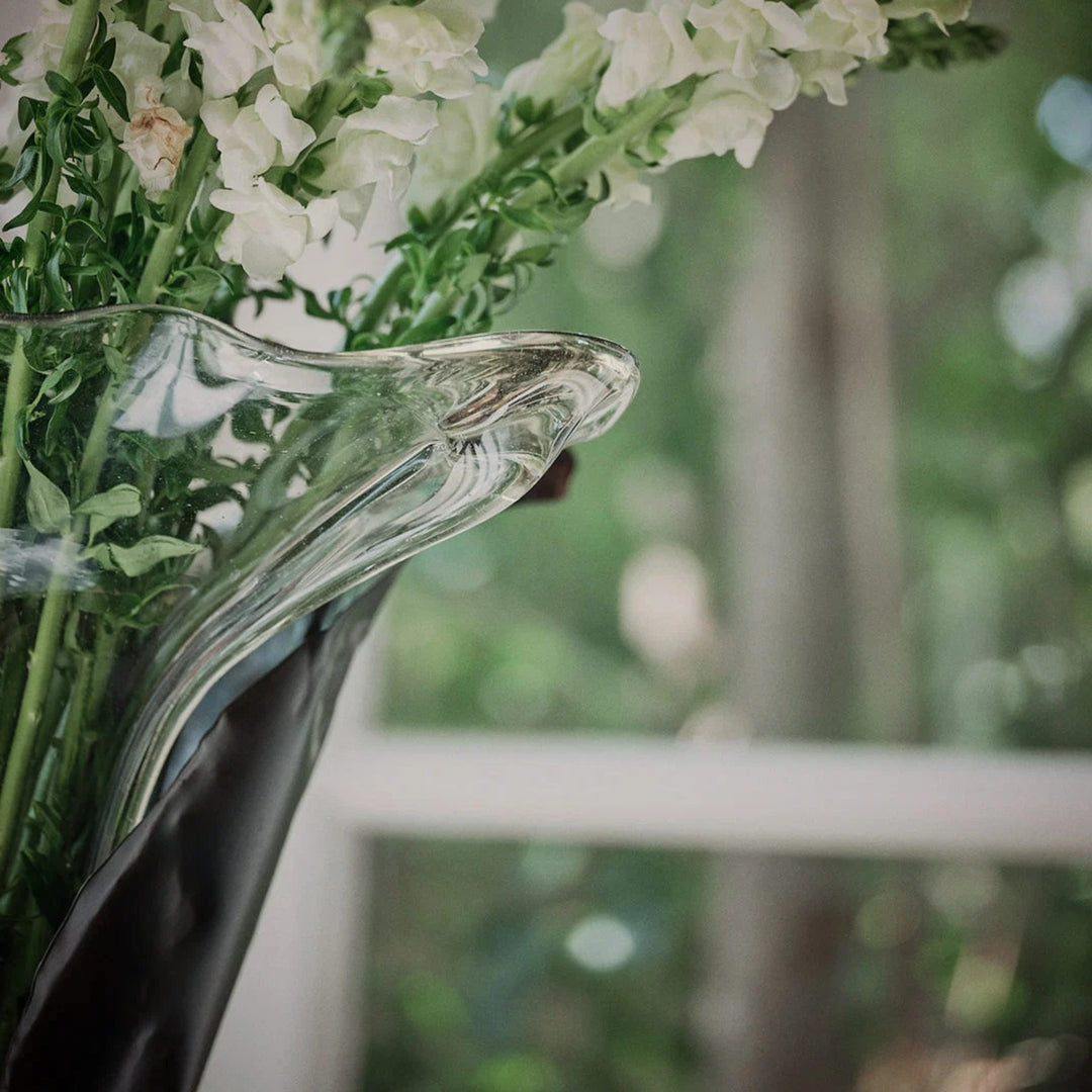 Campanilla Vase with Clear Glass