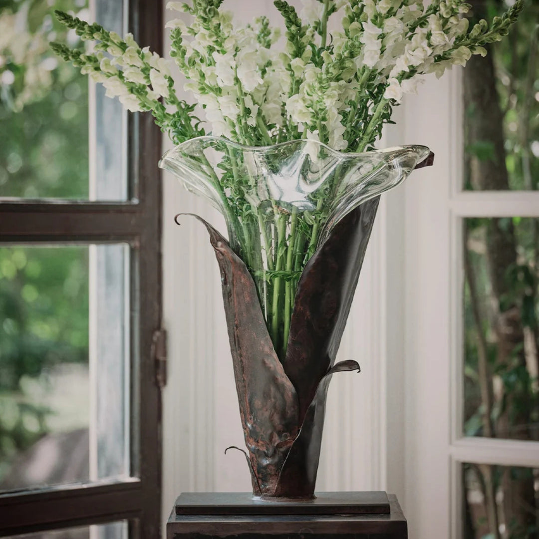 Campanilla Vase with Clear Glass