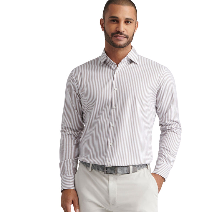 Cannon Crown Lite Cotton-Stretch Sport Shirt, Evening Tide