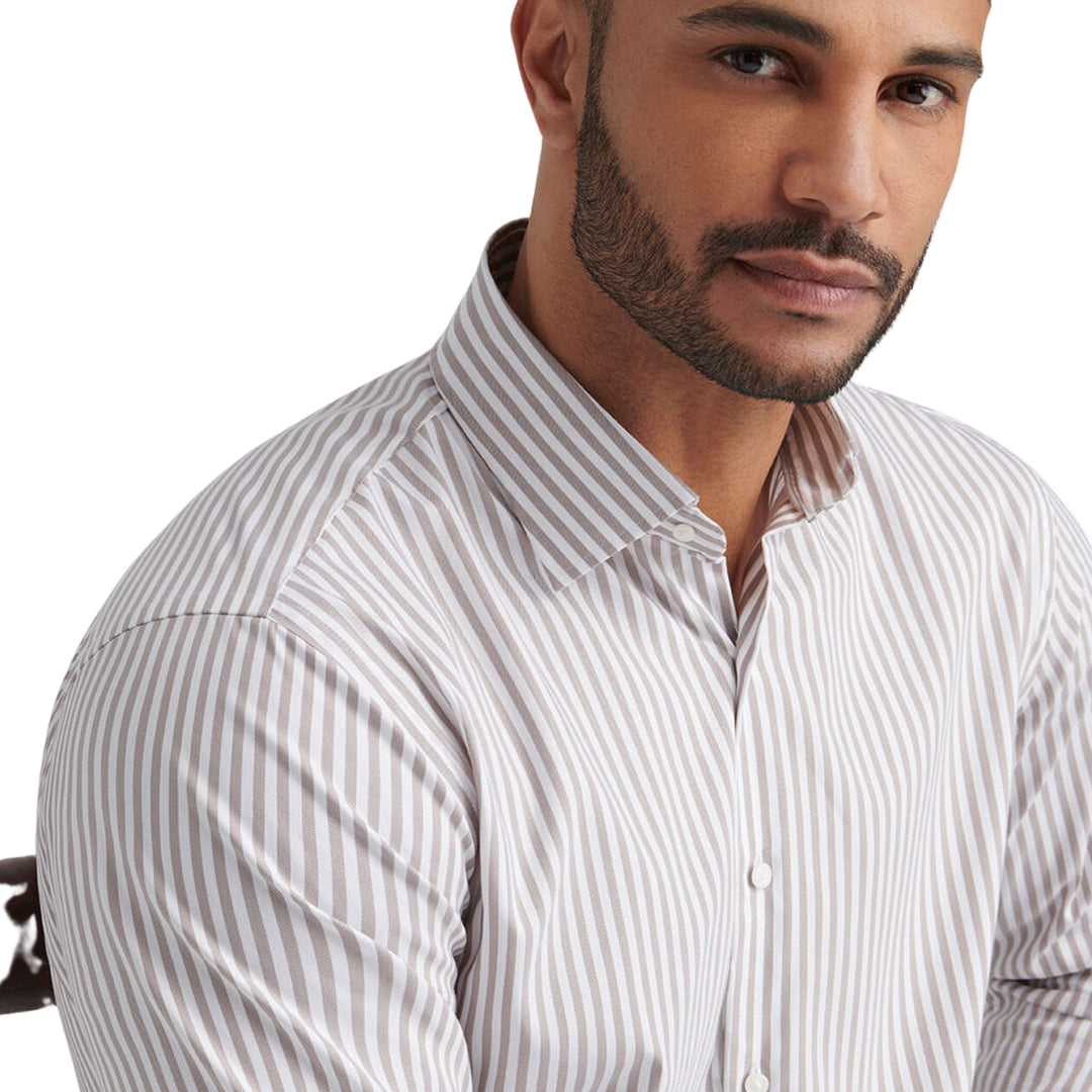Cannon Crown Lite Cotton-Stretch Sport Shirt, Evening Tide