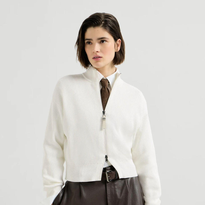 Cotton English Rib Cardigan
