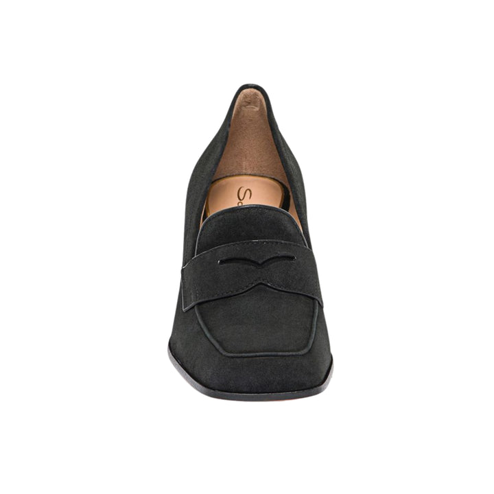Carla Suede Square-Toed Pump in Black