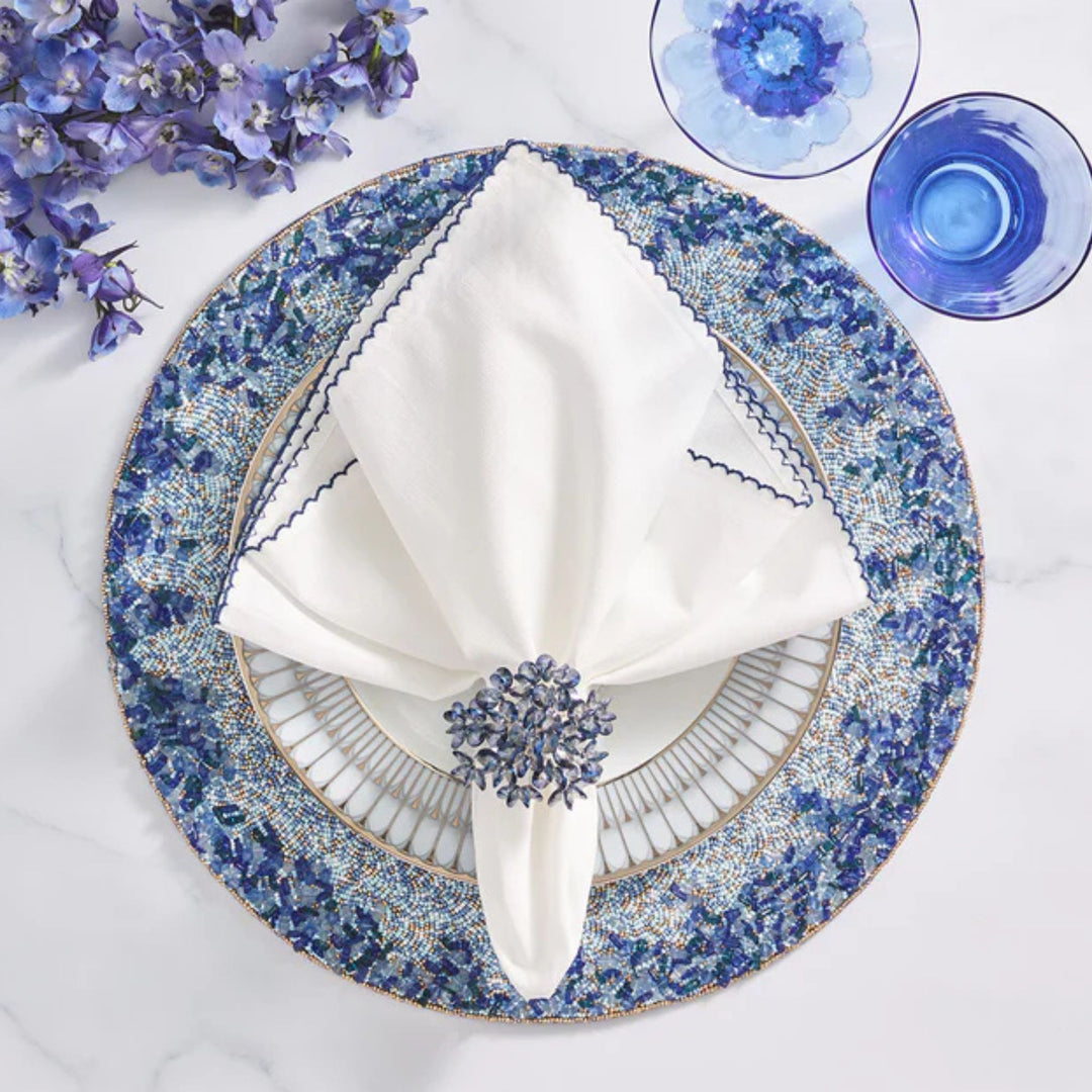 Casbah Napkin - White/Blue