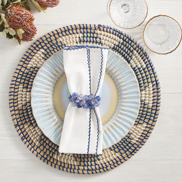 Casbah Napkin - White/Blue