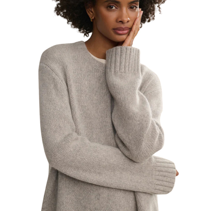 Cashmere Amelia Crewneck, Grey