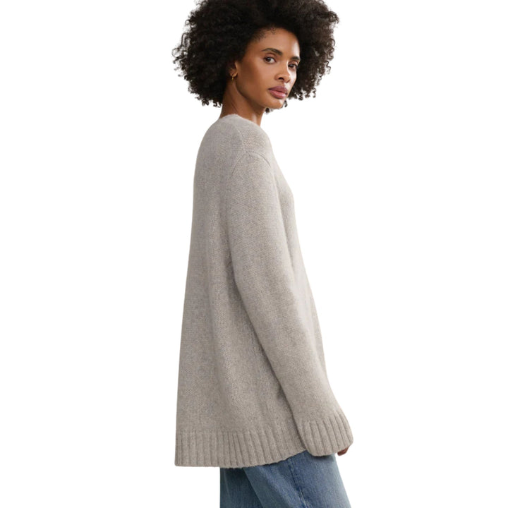 Cashmere Amelia Crewneck, Grey